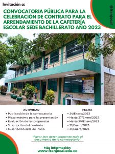 Convocatoria Cafeteria 2023
