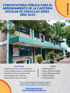 Convocatoria Cafeteria 2023